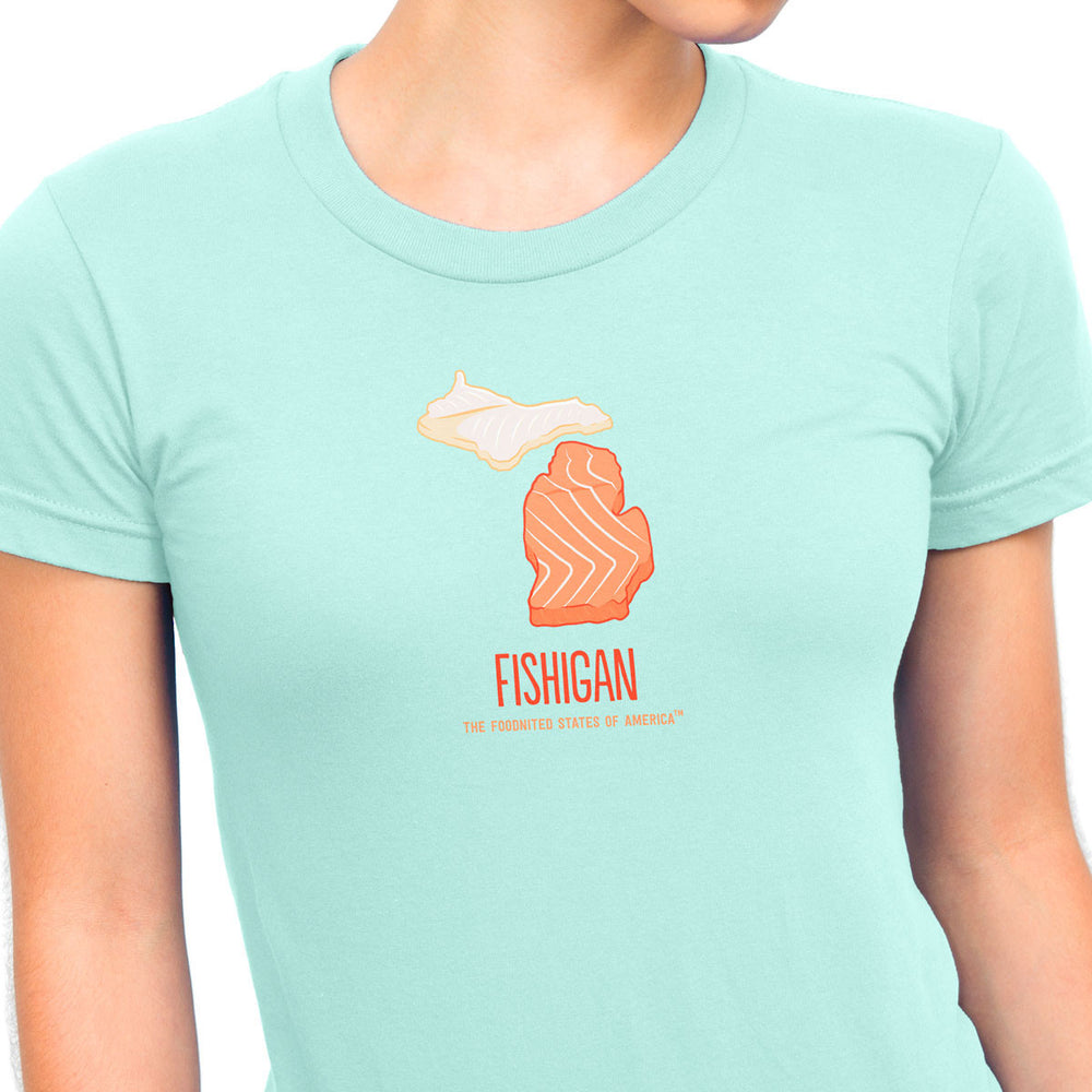 Fishigan T-shirt, Women's - The Foodnited States