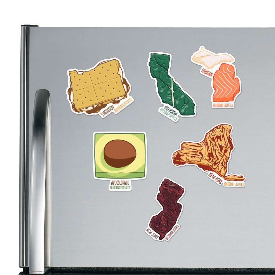 Foodnited States Fridge Magnet Six-Pack - The Foodnited States