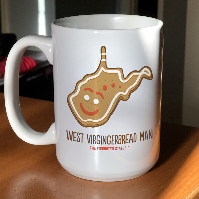 West Virgingerbread Man Coffee Mug - The Foodnited States